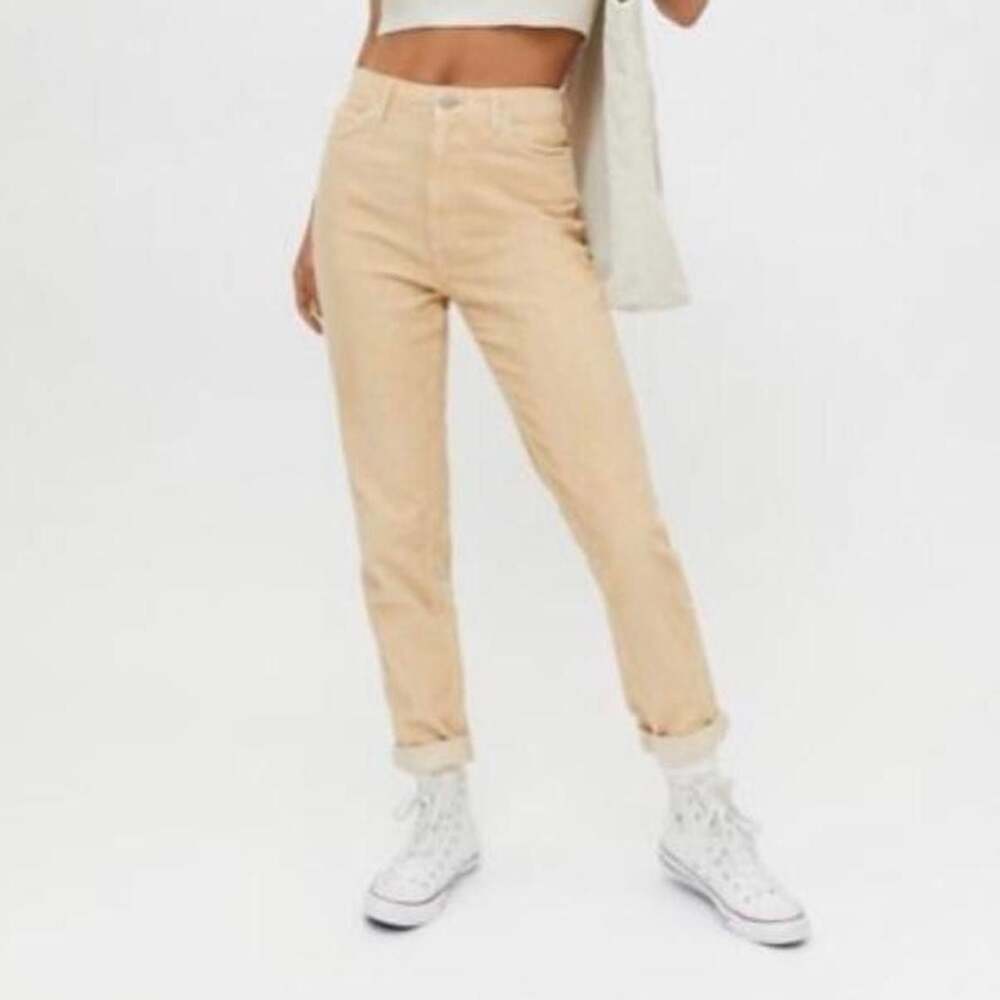 BDG Urban Outfitters High-Waisted Corduroy Mom Pants Tan